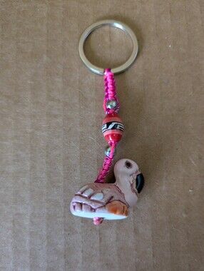 Key Chain Pink Flamingo Bird Keychain 4 Inches Length